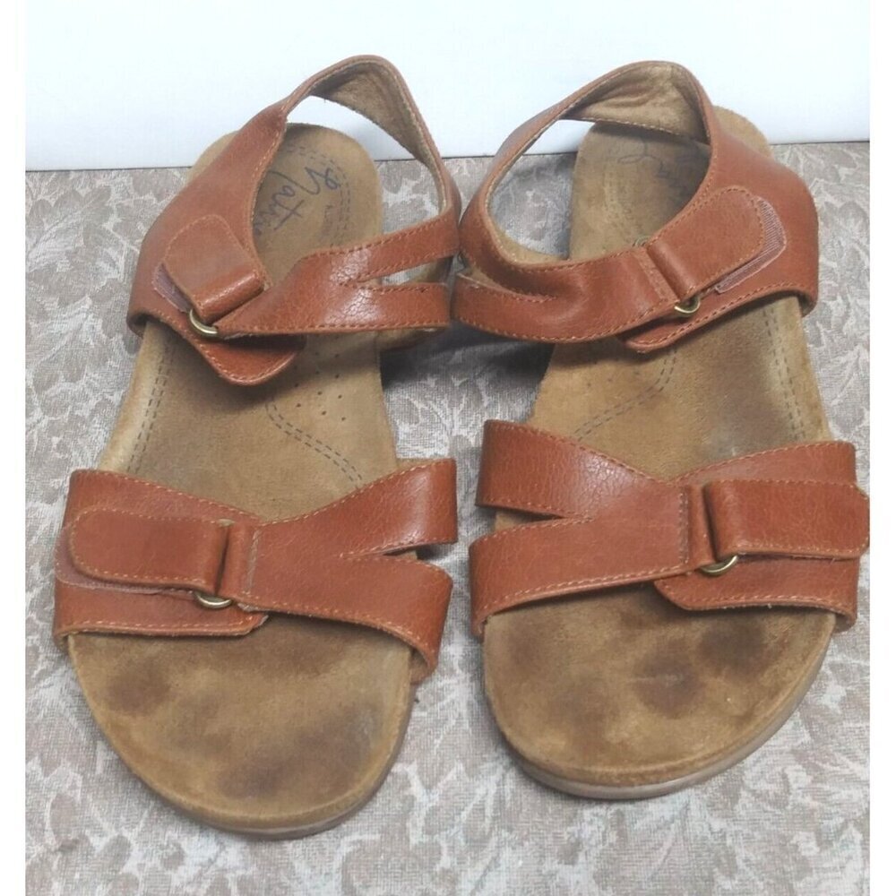 Natural Soul Sandals Adrian All-Thru Comfort 8.5M Slingback brown/caramel color - Picture 2 of 10